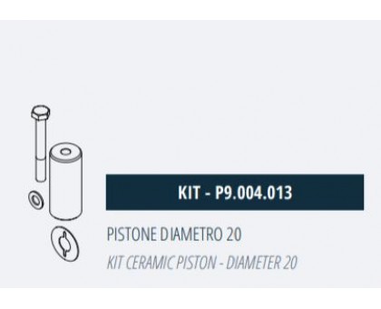 Комплект керамического поршня для серии MMD, 20 мм, Mazzoni P9.004.013
