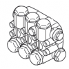Клапанный блок в сборе для серии RR (латунь) Annovi Reverberi 42714