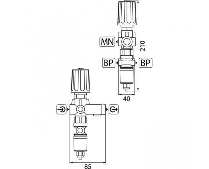Регулятор высокого давления ST 261 с выключателем давления R+M 200261551