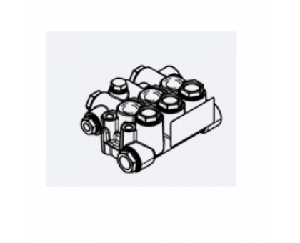 Клапанный блок в сборе для серии MMD CW (никелированная латунь) Mazzoni P9.040.018